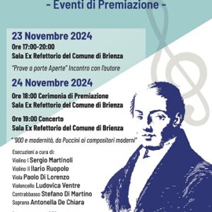 4^ edizione Concorso musicale "Francesco Mario Pagano", premiazione a Brienza