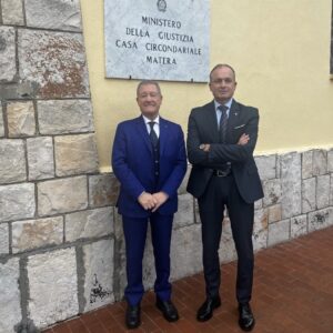 Capece e Brienza (Sappe) visitano case circondariali di Potenza, Melfi e Matera: report, intervento Capece, foto