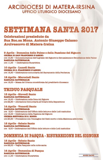 diocesi settimana santa 2017