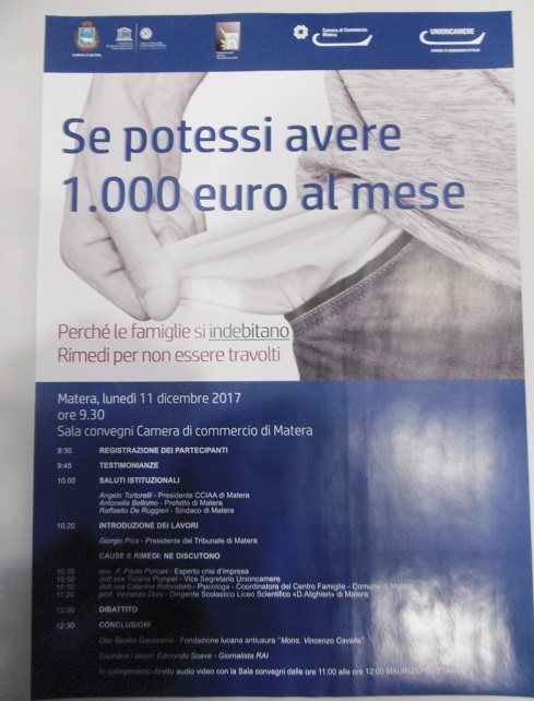 A Matera Un Incontro Dibattito Sul Sovraindebitamento Se Potessi Avere Mille Euro Al Mese 4204